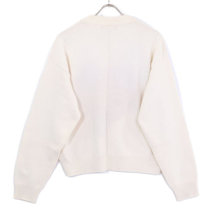 Dolce & Gabbana Ivory Cashmere Heart Crew Neck Knit 44 Sweater — view 2
