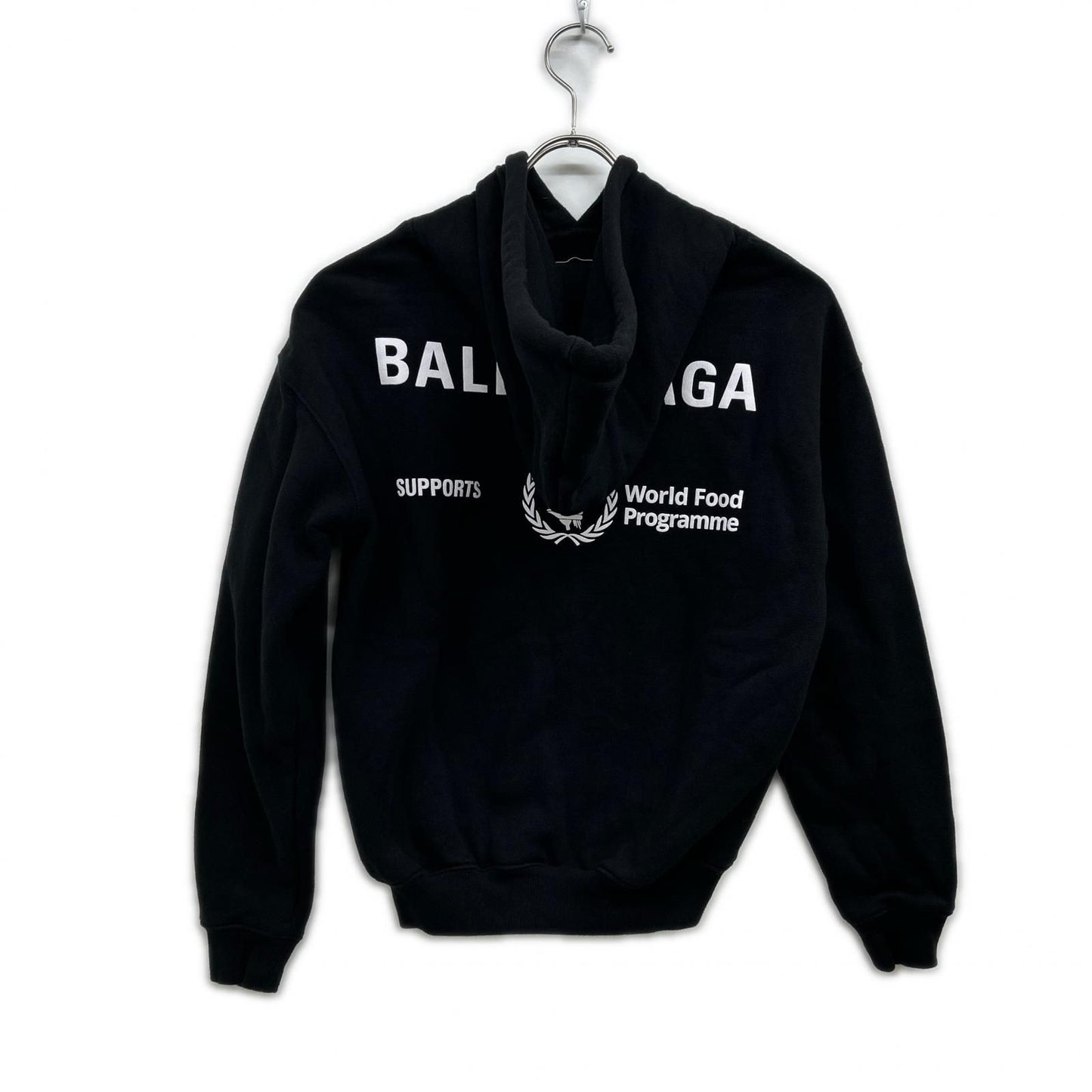 Balenciaga Black Wfp Logo Hoodie Sweatshirt — view 2