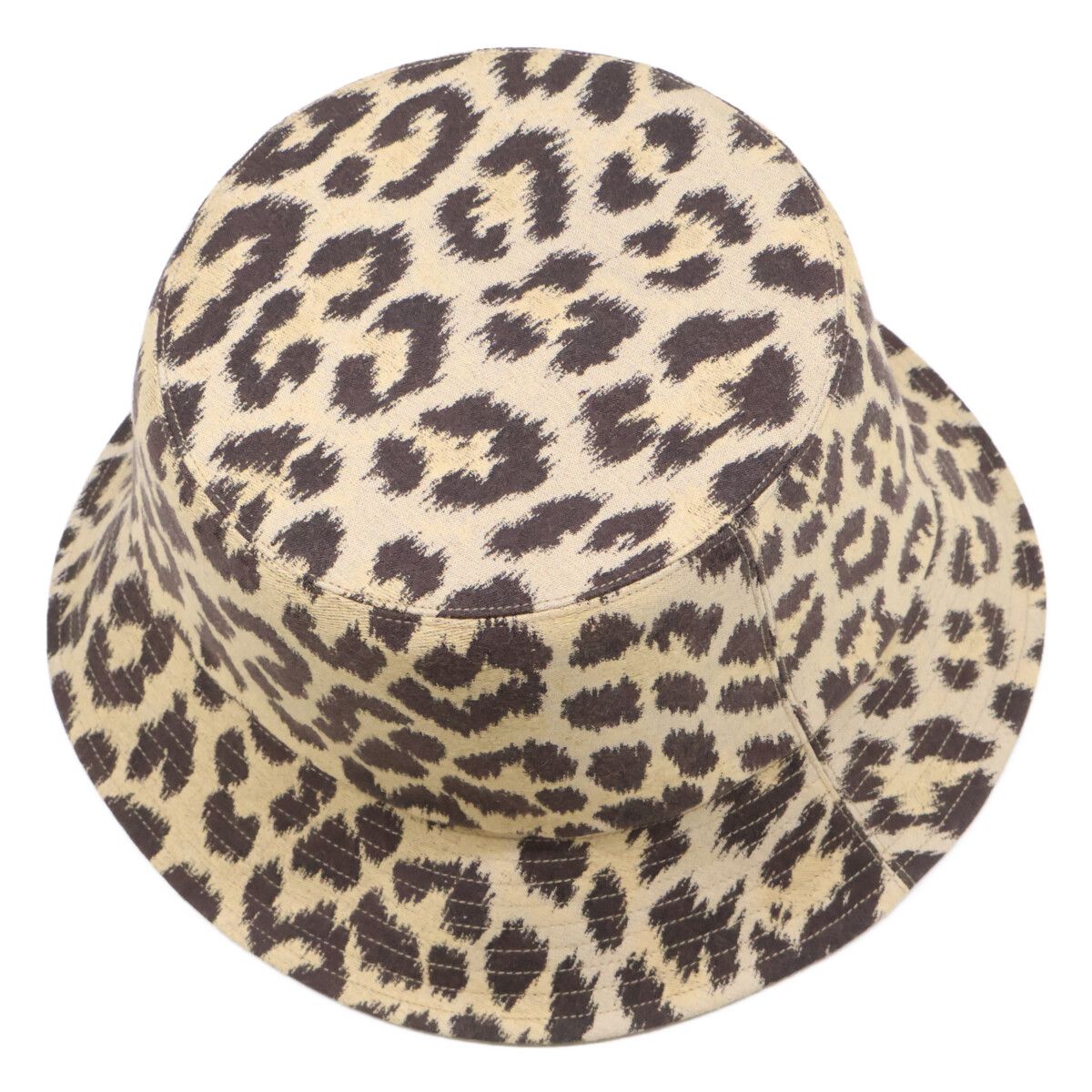 Dior Leopard Print White Oblique Reversible Hat 57 — view 6