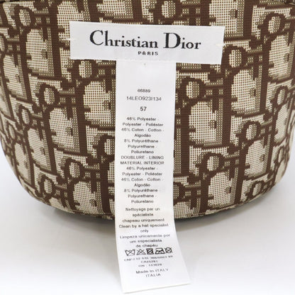 Dior Leopard Print White Oblique Reversible Hat 57 — view 7