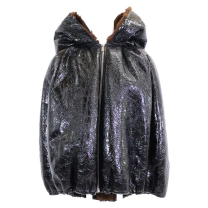 Miu Sheepskin Hoodie Cape 38