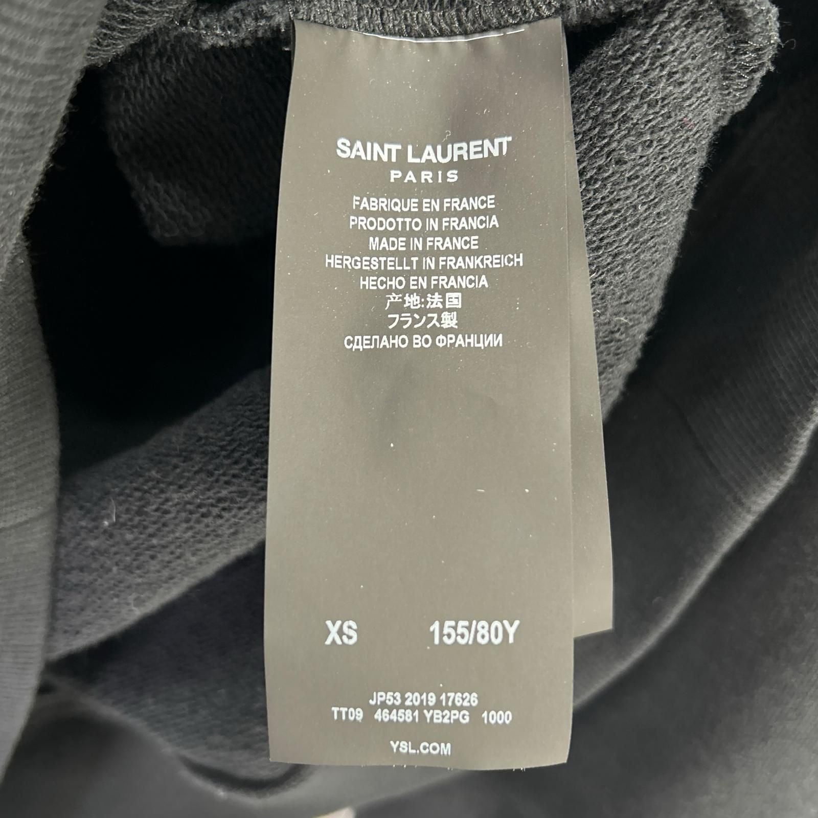 Saint Laurent Paris Black Pullover Hoodie XS — view 4