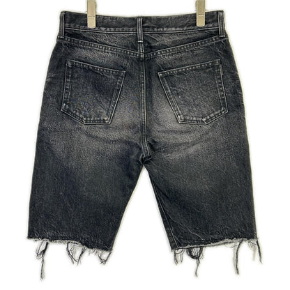 Saint Laurent Paris Black Washed Half Denim Pants 30 — view 2