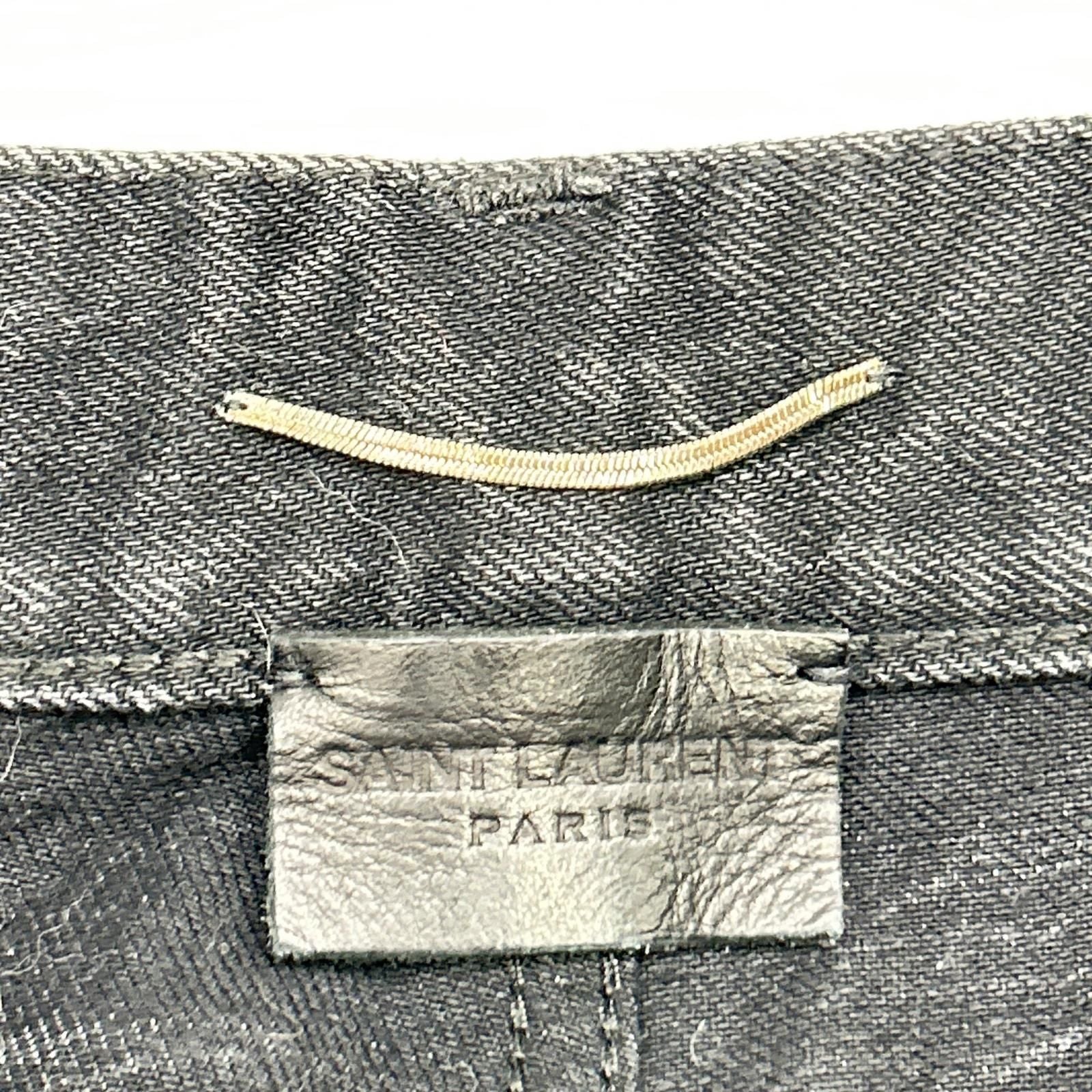 Saint Laurent Paris Black Washed Half Denim Pants 30 — view 3