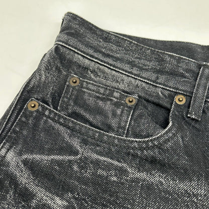 Saint Laurent Paris Black Washed Half Denim Pants 30 — view 8
