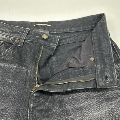 Saint Laurent Paris Black Washed Half Denim Pants 30 — view 6