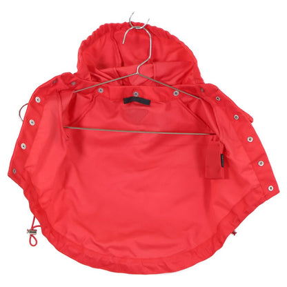 Prada Hooded Re-Nylon Triangle Logo Dog Gray Coat — view 3