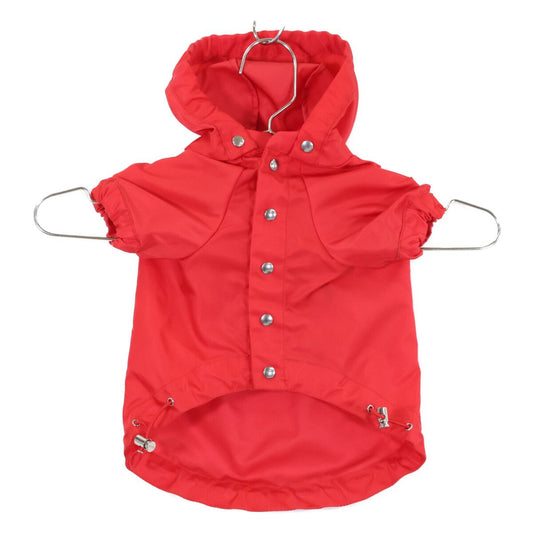 Prada Hooded Re-Nylon Triangle Logo Dog Gray Coat