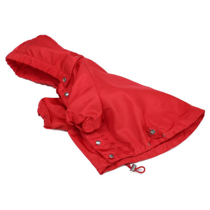 Prada Hooded Re-Nylon Triangle Logo Dog Gray Coat — view 7