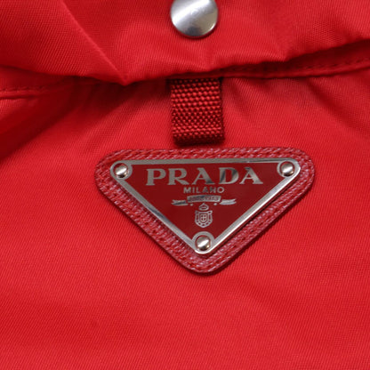 Prada Hooded Re-Nylon Triangle Logo Dot Gray Coat — view 4
