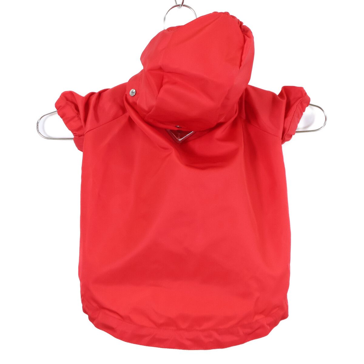 Prada Hooded Re-Nylon Triangle Logo Dot Gray Coat — view 2