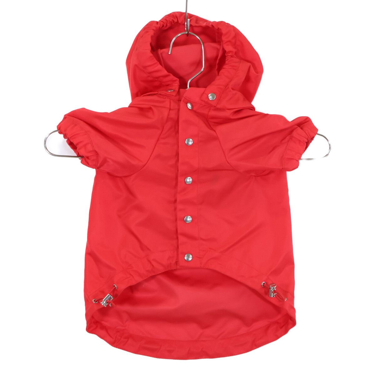 Prada Hooded Re-Nylon Triangle Logo Dot Gray Coat