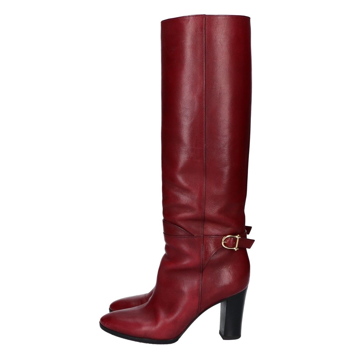 Celine Leather Belt Strap Claude Boots Heels Long — view 2