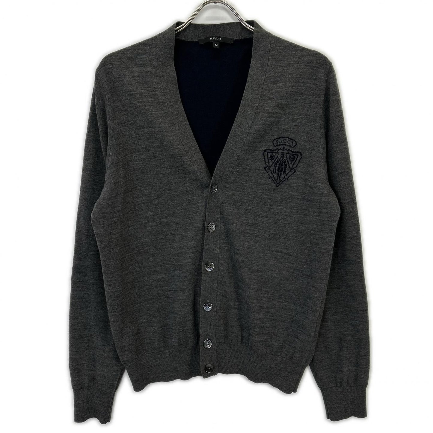 Gucci Chest Logo Wool Knit Cardigan