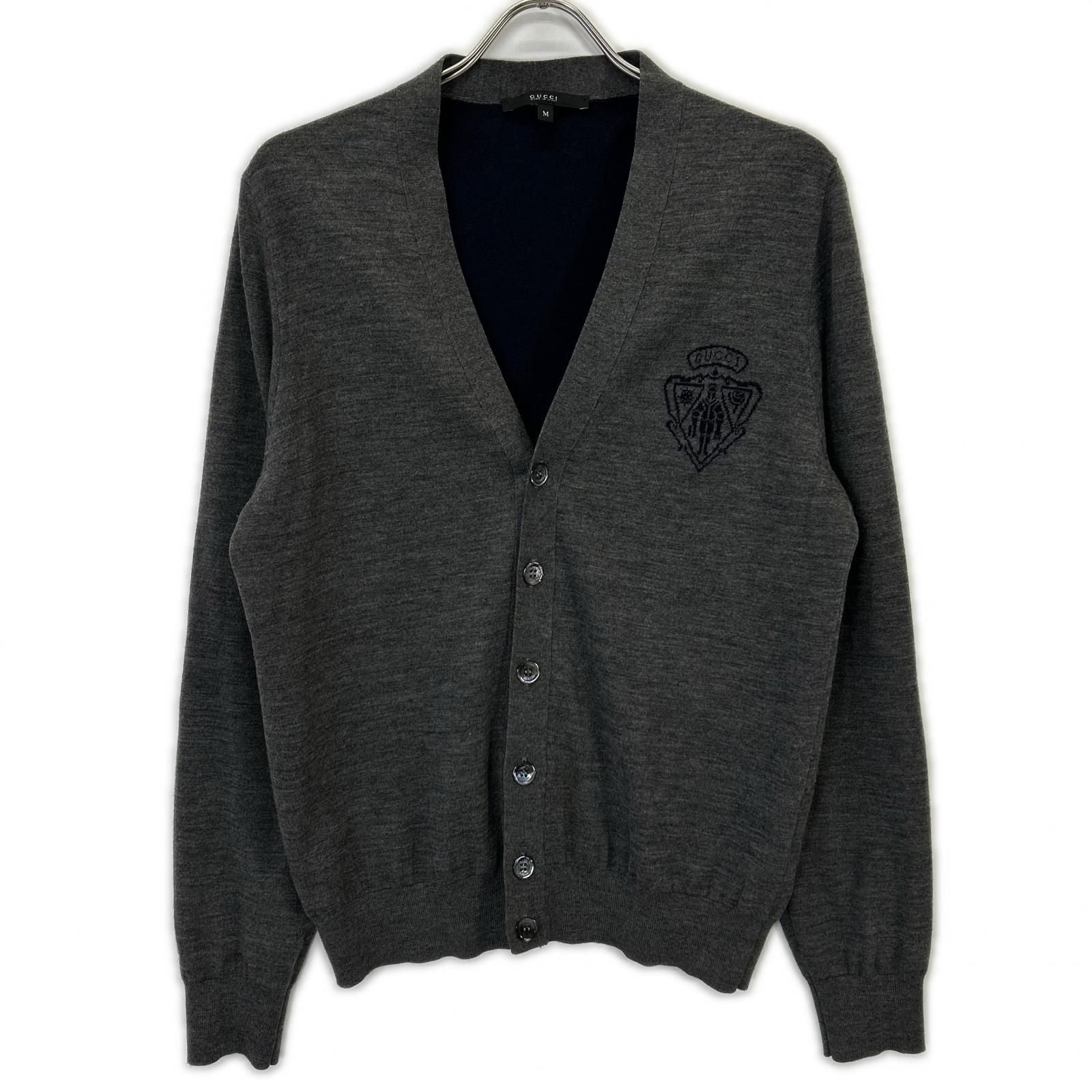 Gucci Chest Logo Wool Knit Cardigan