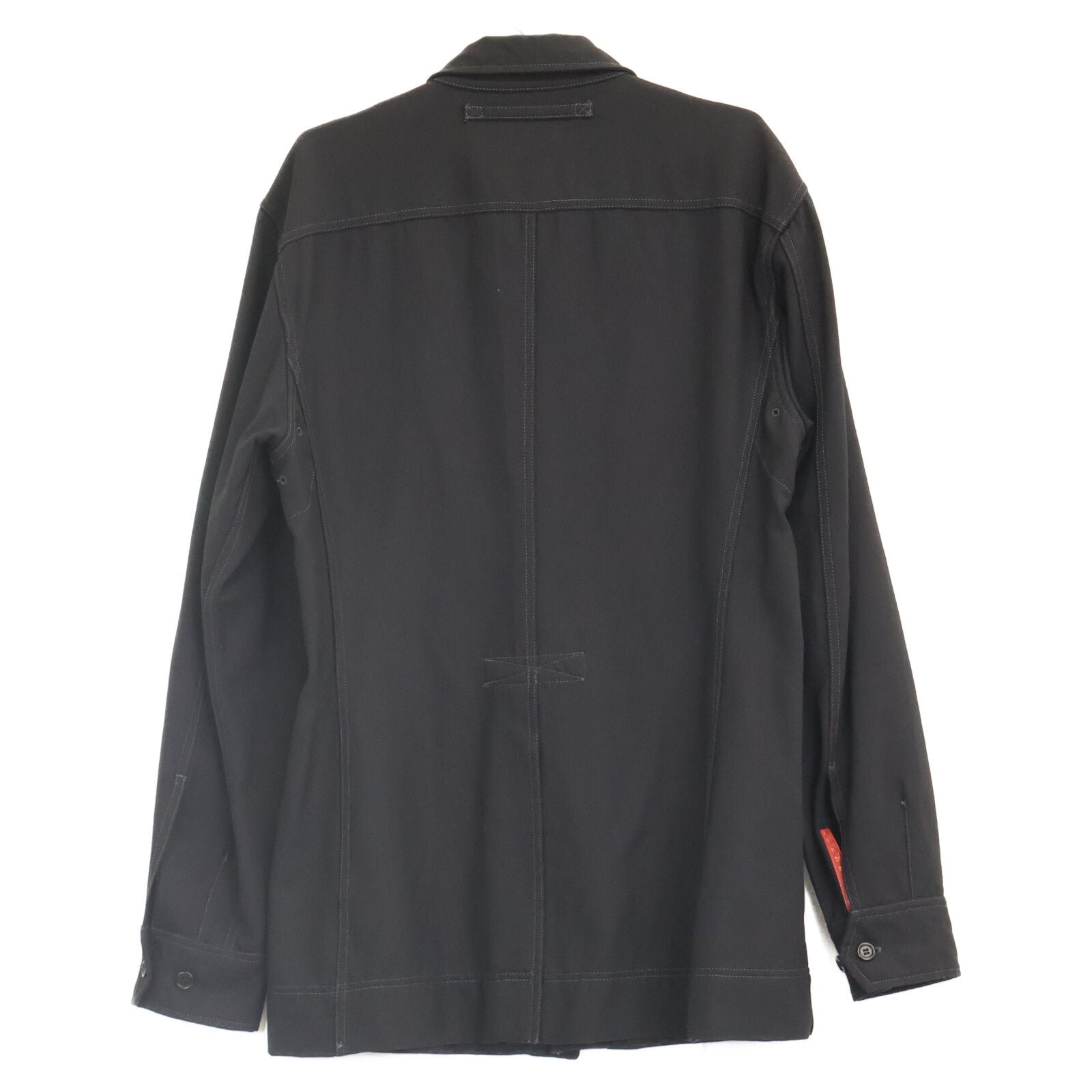 Prada Sport Black Virgin Wool 100 Work Shirt Jacket — view 2