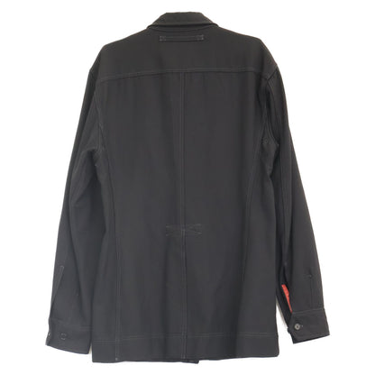Prada Sport Black Virgin Wool 100 Work Shirt Jacket — view 2