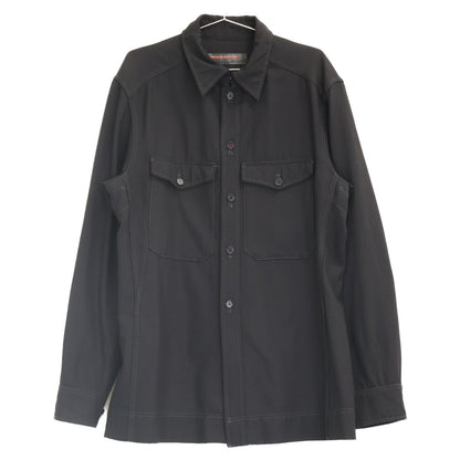 Prada Sport Black Virgin Wool 100 Work Shirt Jacket