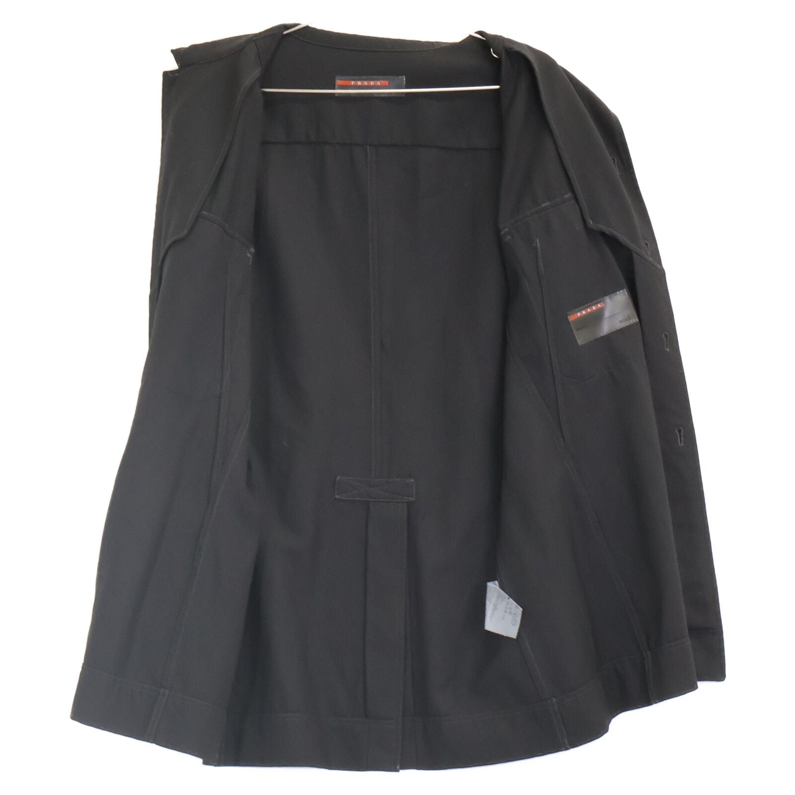 Prada Sport Black Virgin Wool 100 Work Shirt Jacket — view 3