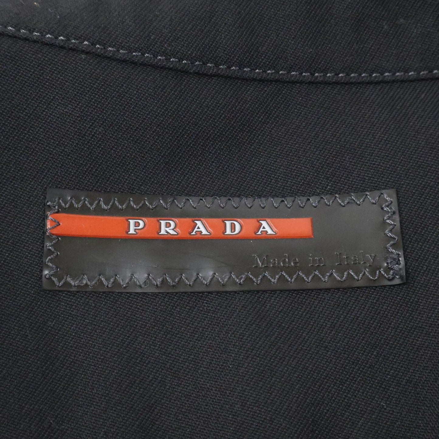 Prada Sport Black Virgin Wool 100 Work Shirt Jacket — view 4