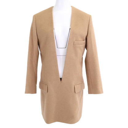 Hermes Camel Silk Val-'s Jacket 34