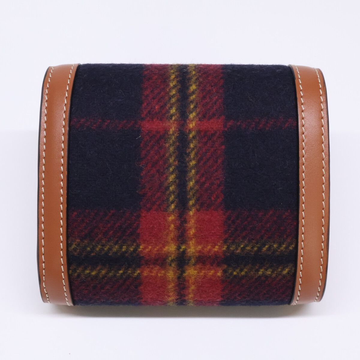 Celine Made Small Flap Wallet Tartan Check Calfskin Triomphe — view 2