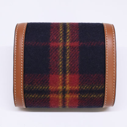 Celine Made Small Flap Wallet Tartan Check Calfskin Triomphe — view 2