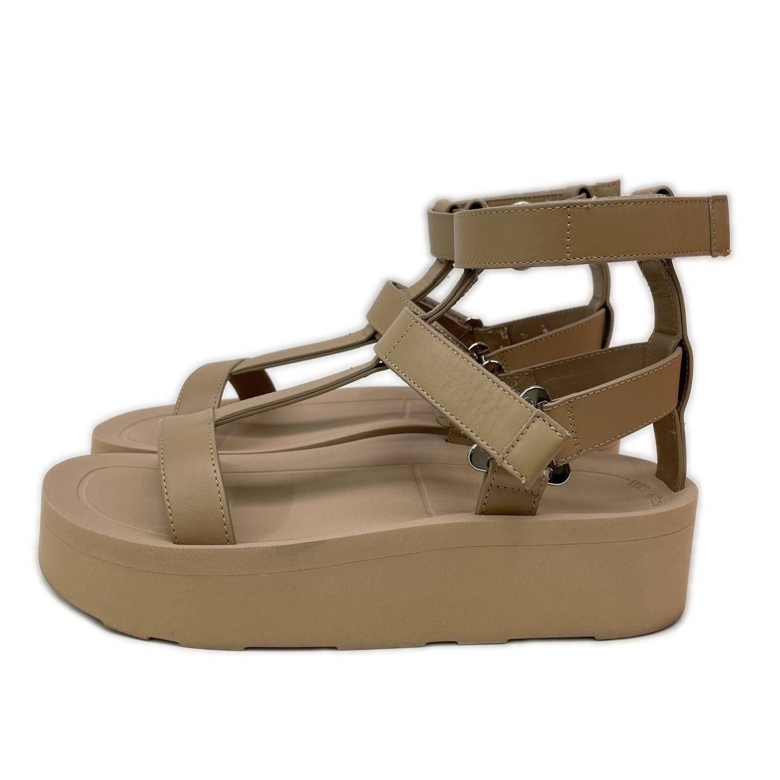 Hermes Enid Calfskin Dearman Buckle Sandals — view 2