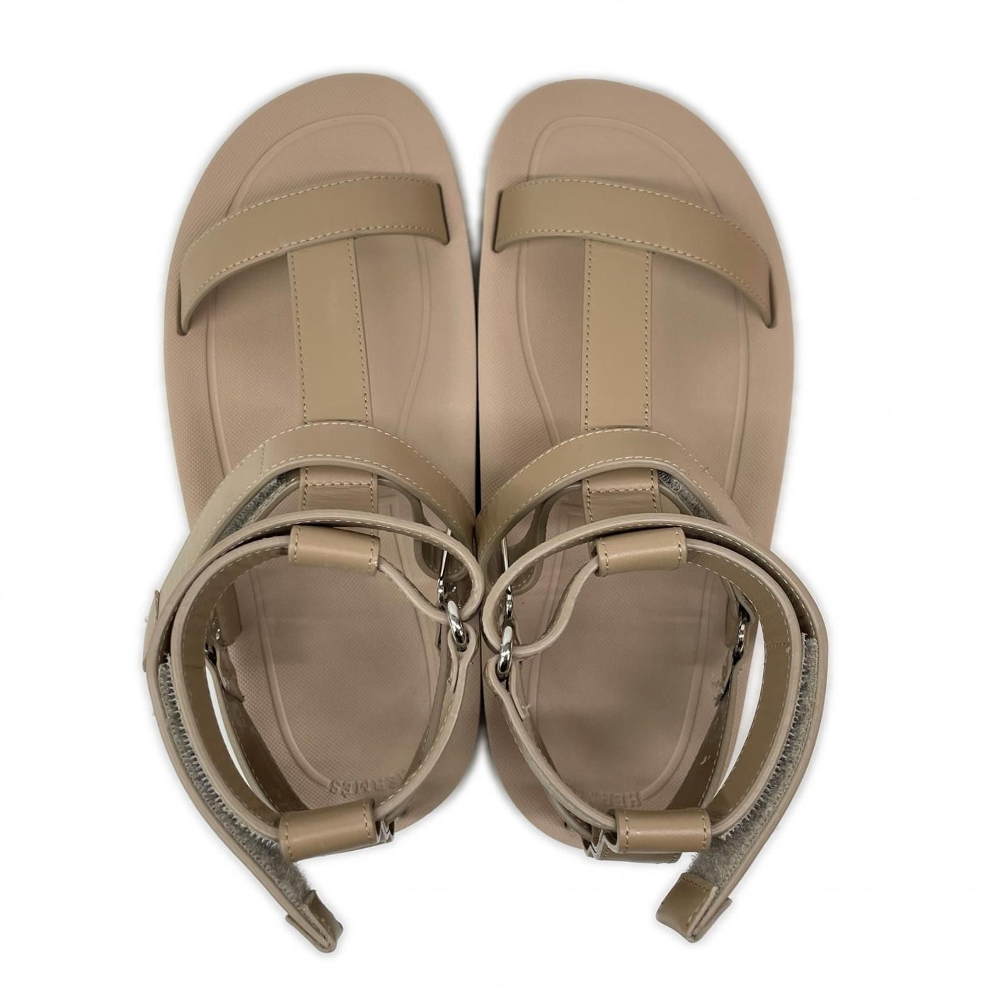 Hermes Enid Calfskin Dearman Buckle Sandals — view 6