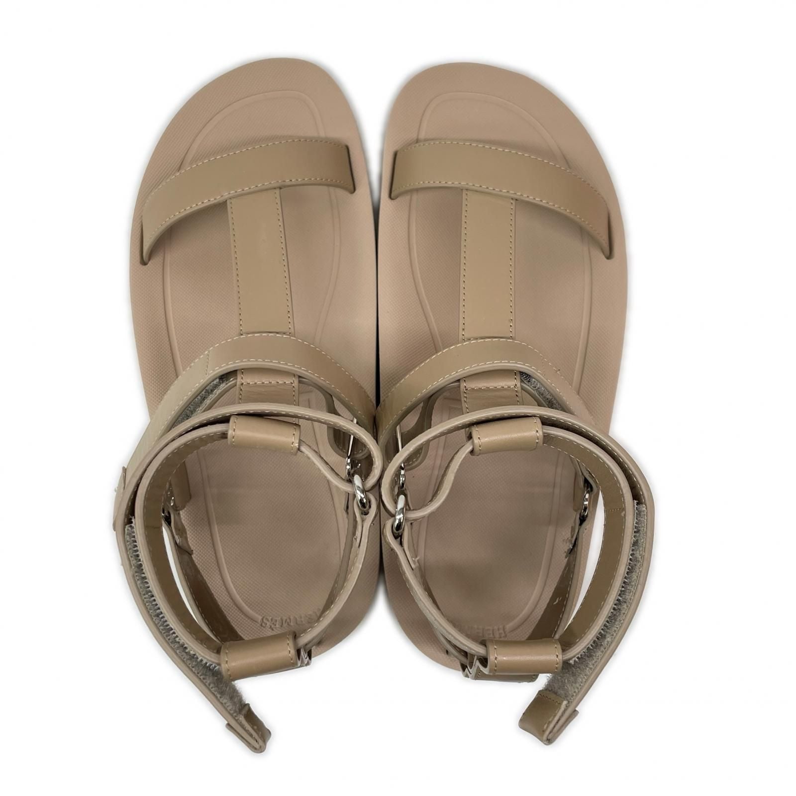 Hermes Enid Calfskin Dearman Buckle Sandals — view 6