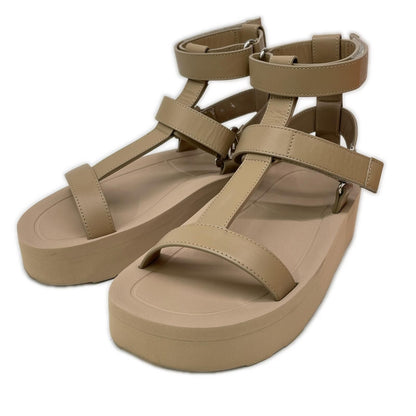 Hermes Enid Calfskin Dearman Buckle Sandals