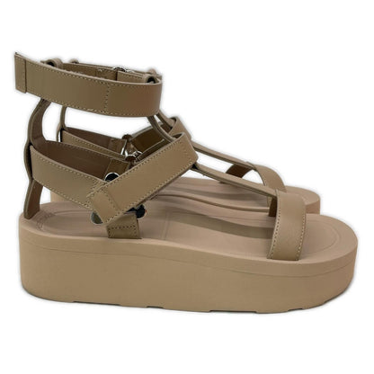 Hermes Enid Calfskin Dearman Buckle Sandals — view 4