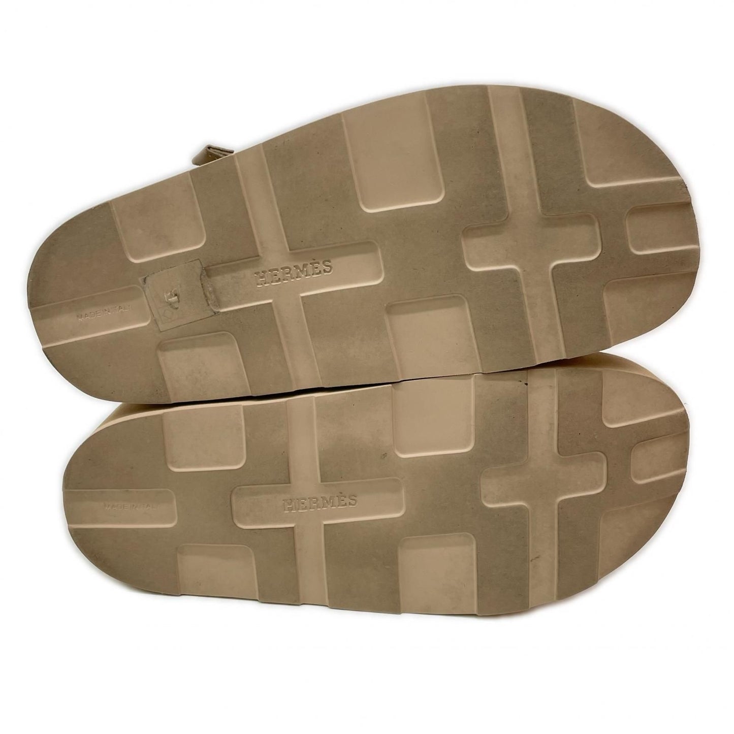 Hermes Enid Calfskin Dearman Buckle Sandals — view 7