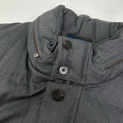 Loro Piana Brooks Brothers Brazza Gray Fabric Wool Down Jacket XL — view 8
