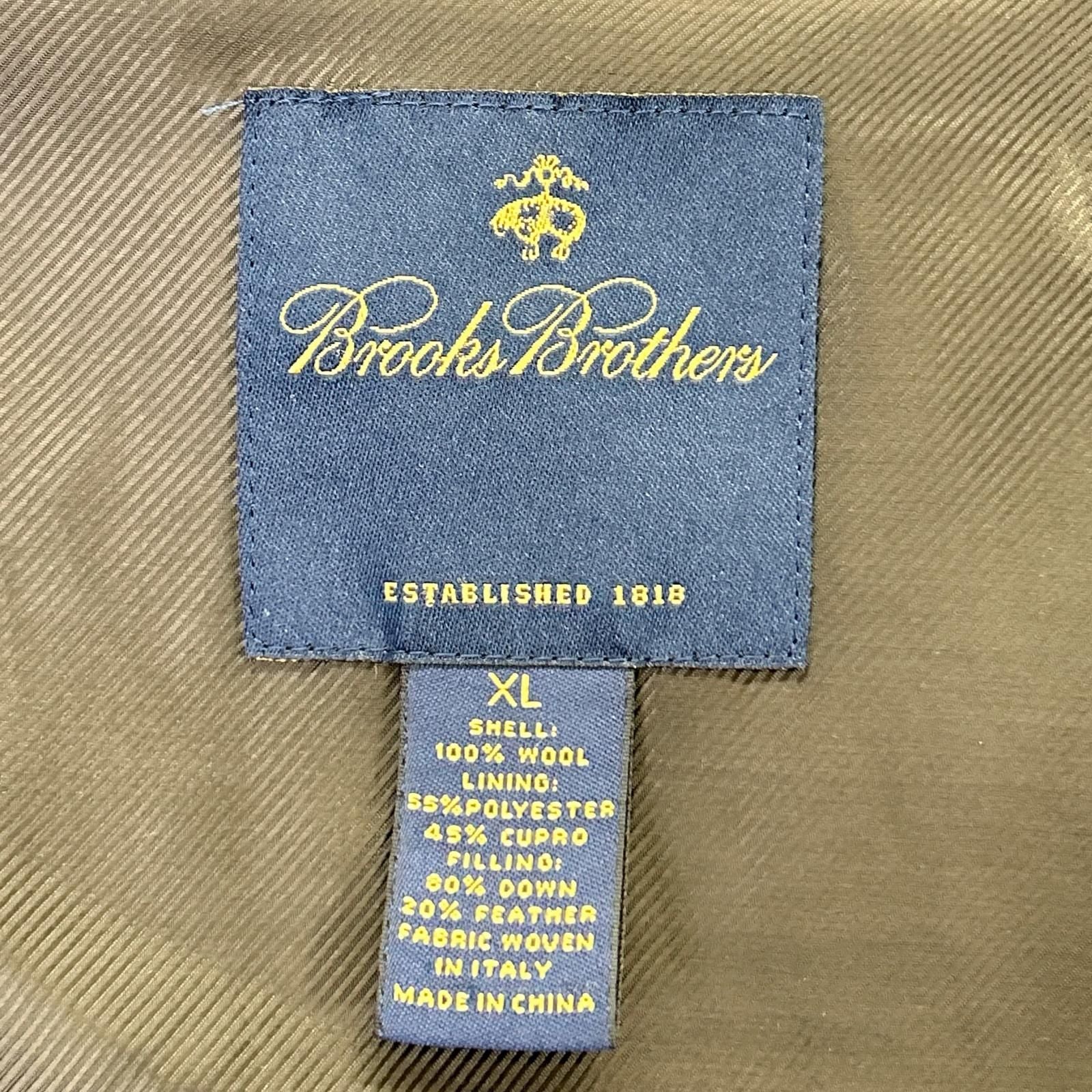 Loro Piana Brooks Brothers Brazza Gray Fabric Wool Down Jacket XL — view 4
