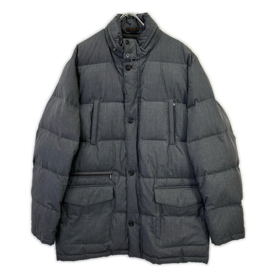 Loro Piana Brooks Brothers Brazza Gray Fabric Wool Down Jacket XL