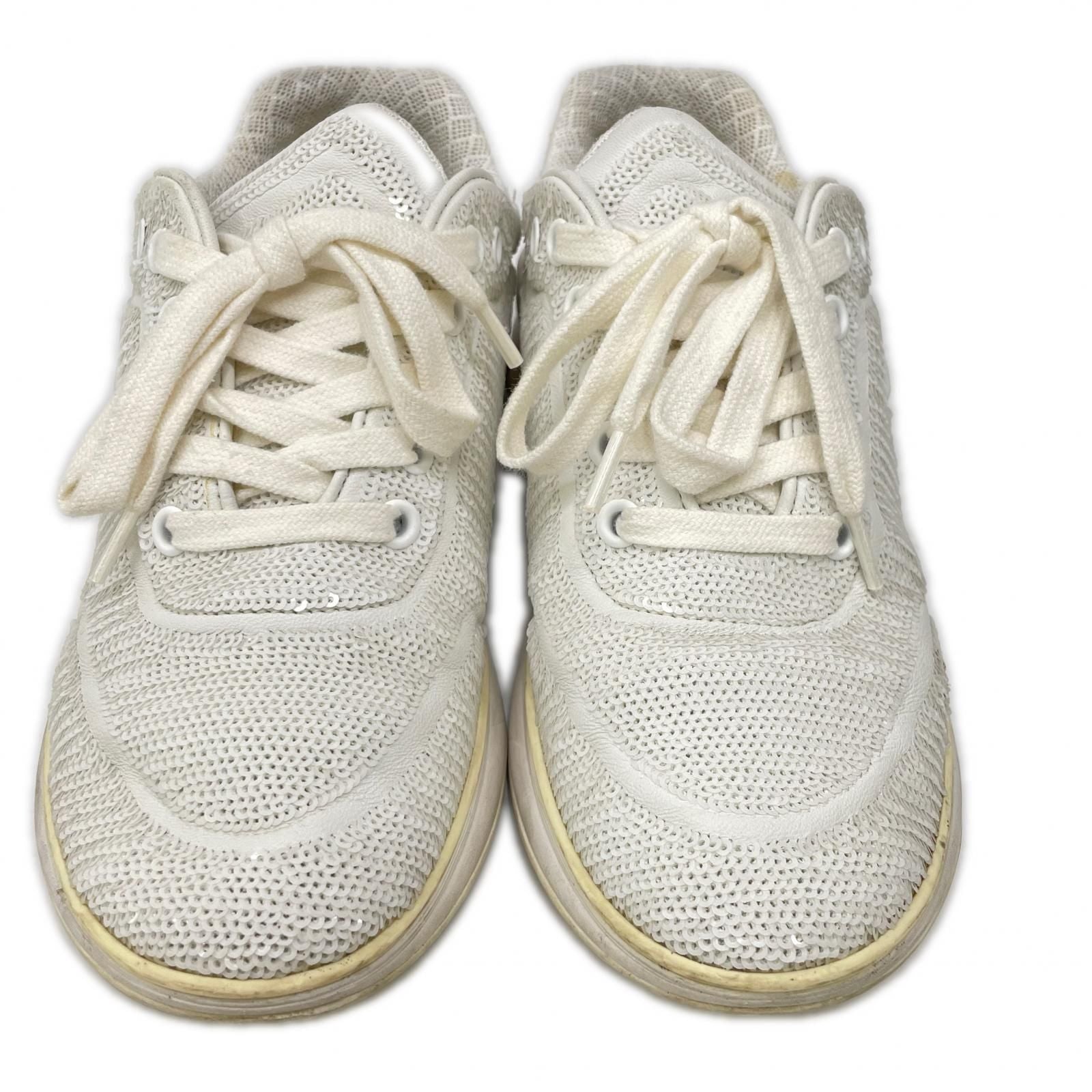 Chanel CC Logo Sequin Sneakers — view 4