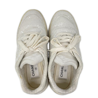 Chanel CC Logo Sequin Sneakers — view 5
