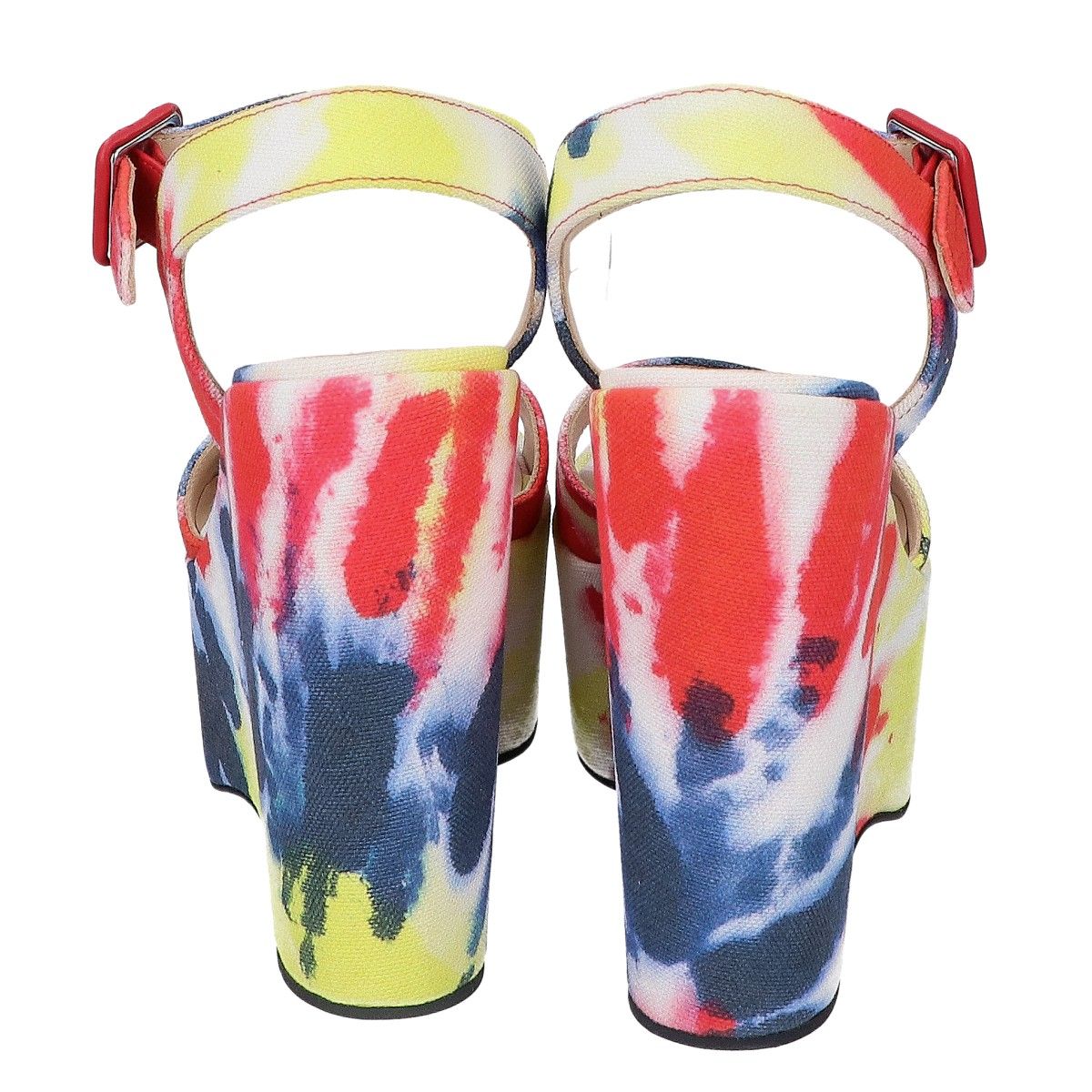 Loewe Tie Dye Canvas Wedge Sandals — view 3