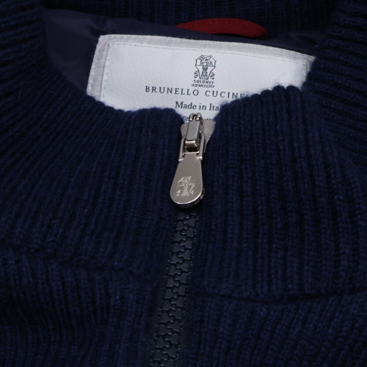 Brunello Cucinelli Wool Cashmere Knit Contrast Hooded Down Jacket — view 9
