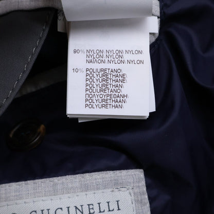 Brunello Cucinelli Wool Cashmere Knit Contrast Hooded Down Jacket — view 8