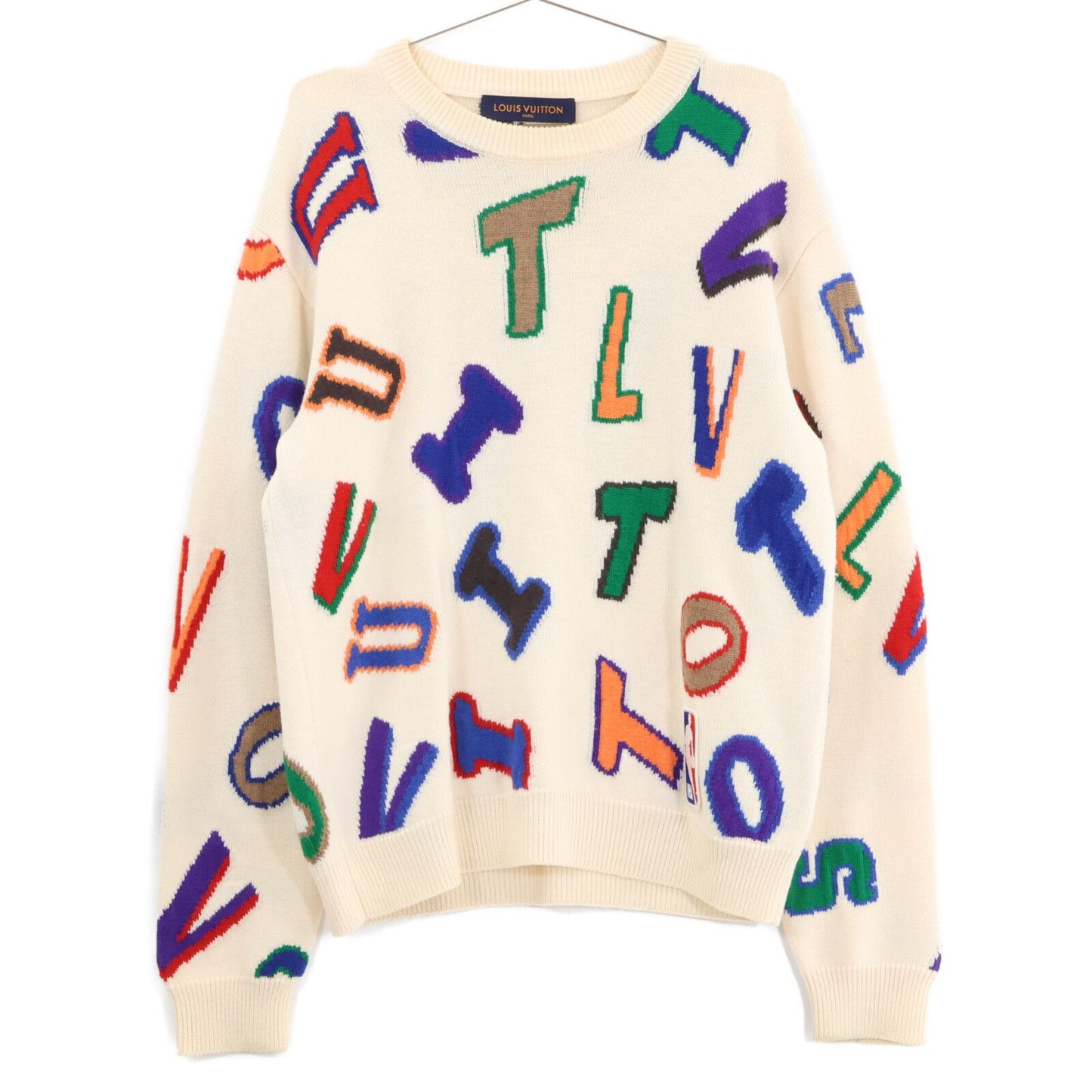 Louis Vuitton Zll Collaboration Letter Crew Neck Knit Sweater
