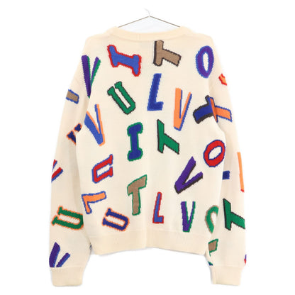 Louis Vuitton Zll Collaboration Letter Crew Neck Knit Sweater — view 2