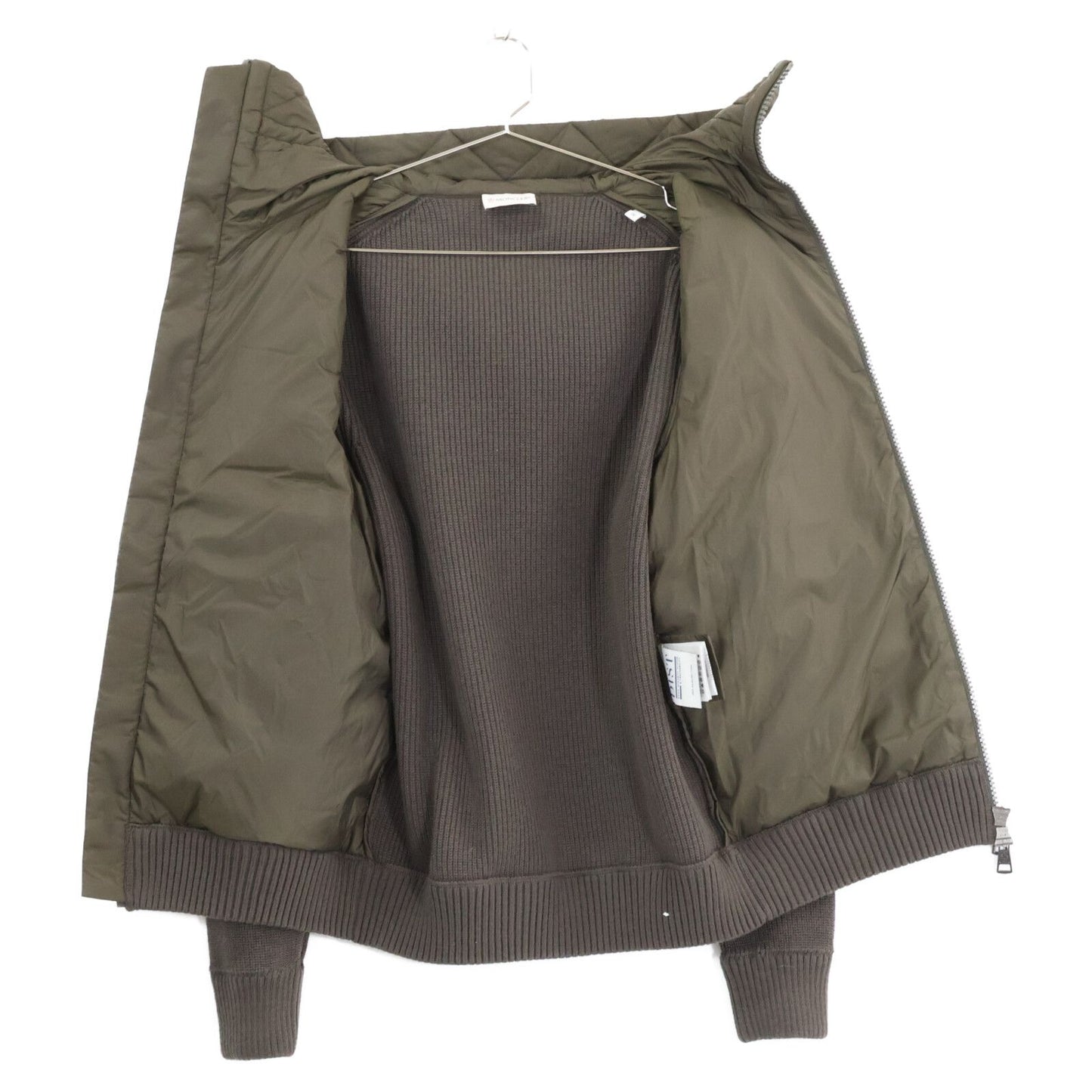 Moncler Cardigan Down Jacket Knit Contrast Hoodie — view 3