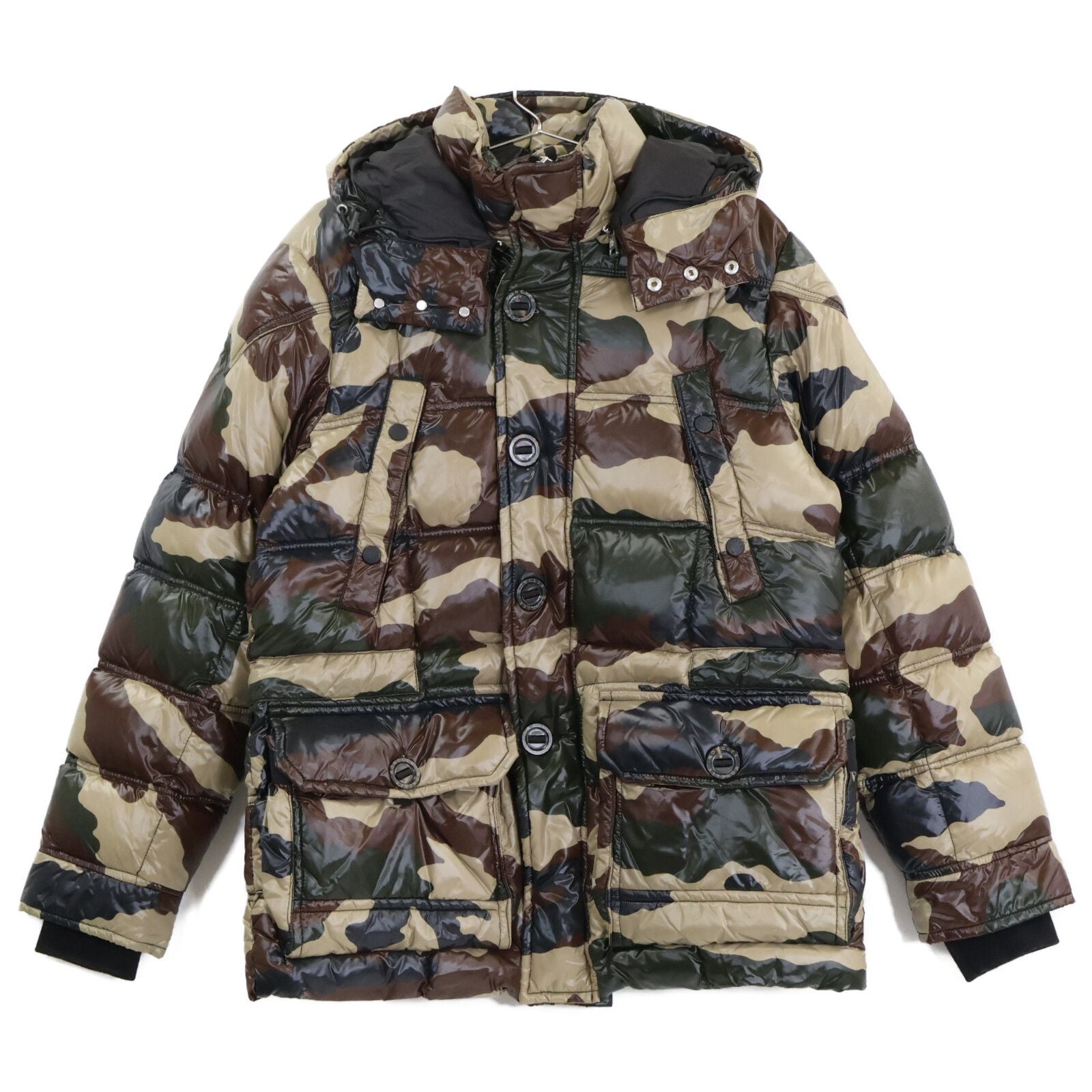 Moncler Sauterne Camouflage Hooded Down Jacket
