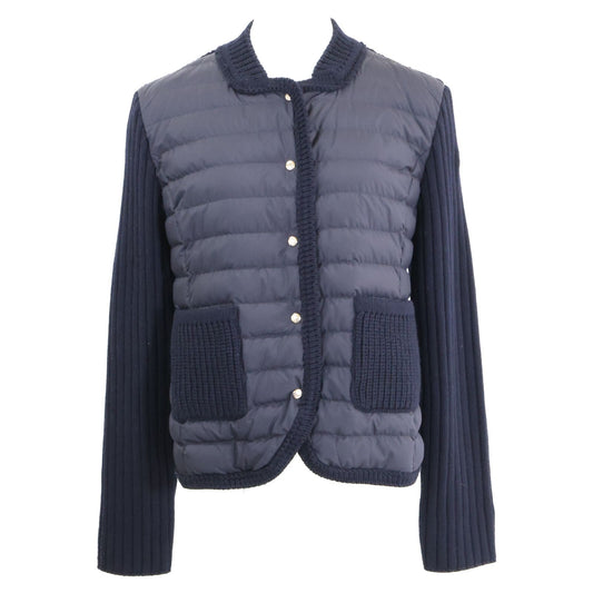 Moncler Cardigan Tricot Down Jacket Knit Contrast