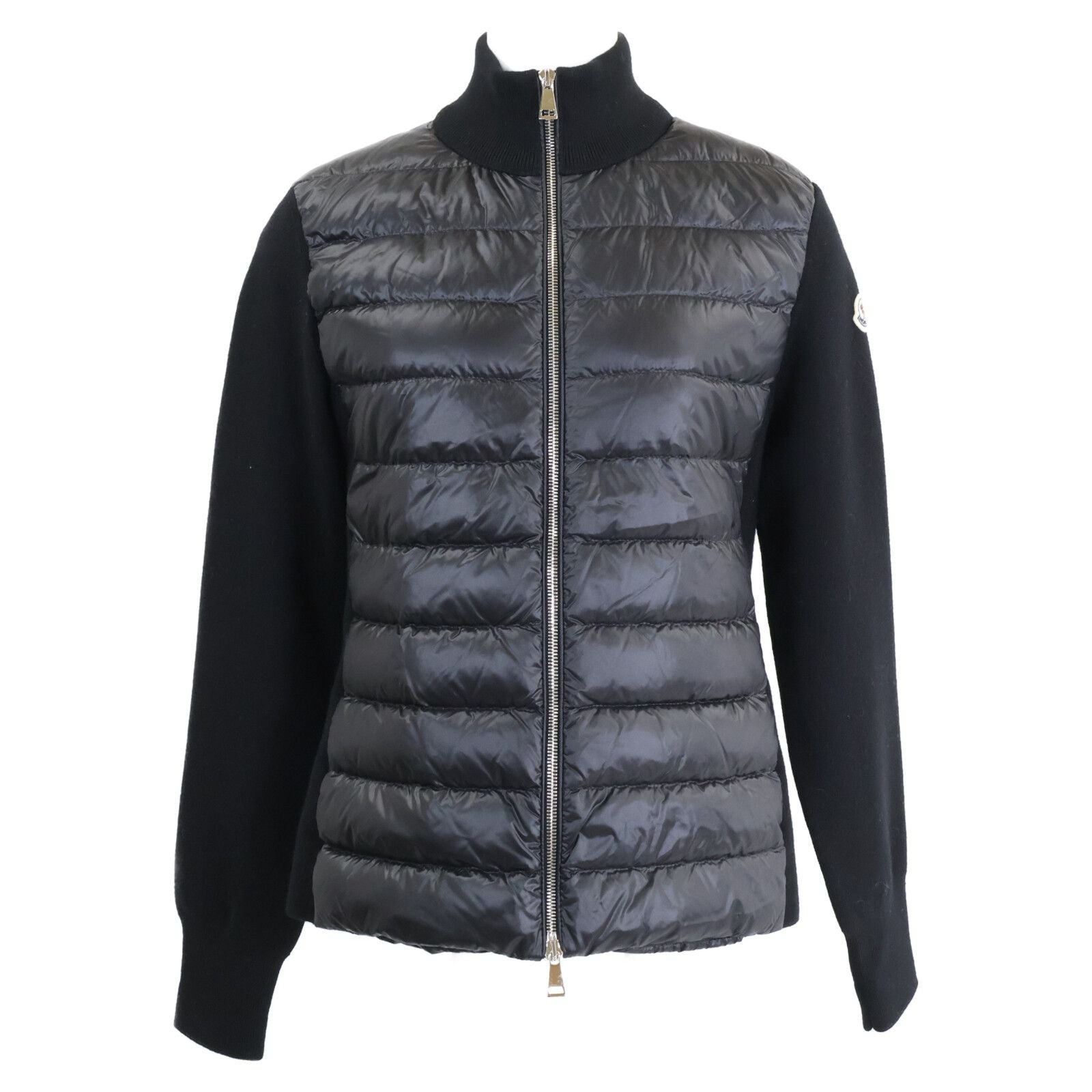 Moncler Cardigan Tricot Down Jacket Knit Contrast