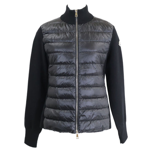 Moncler Cardigan Tricot Down Jacket Knit Contrast