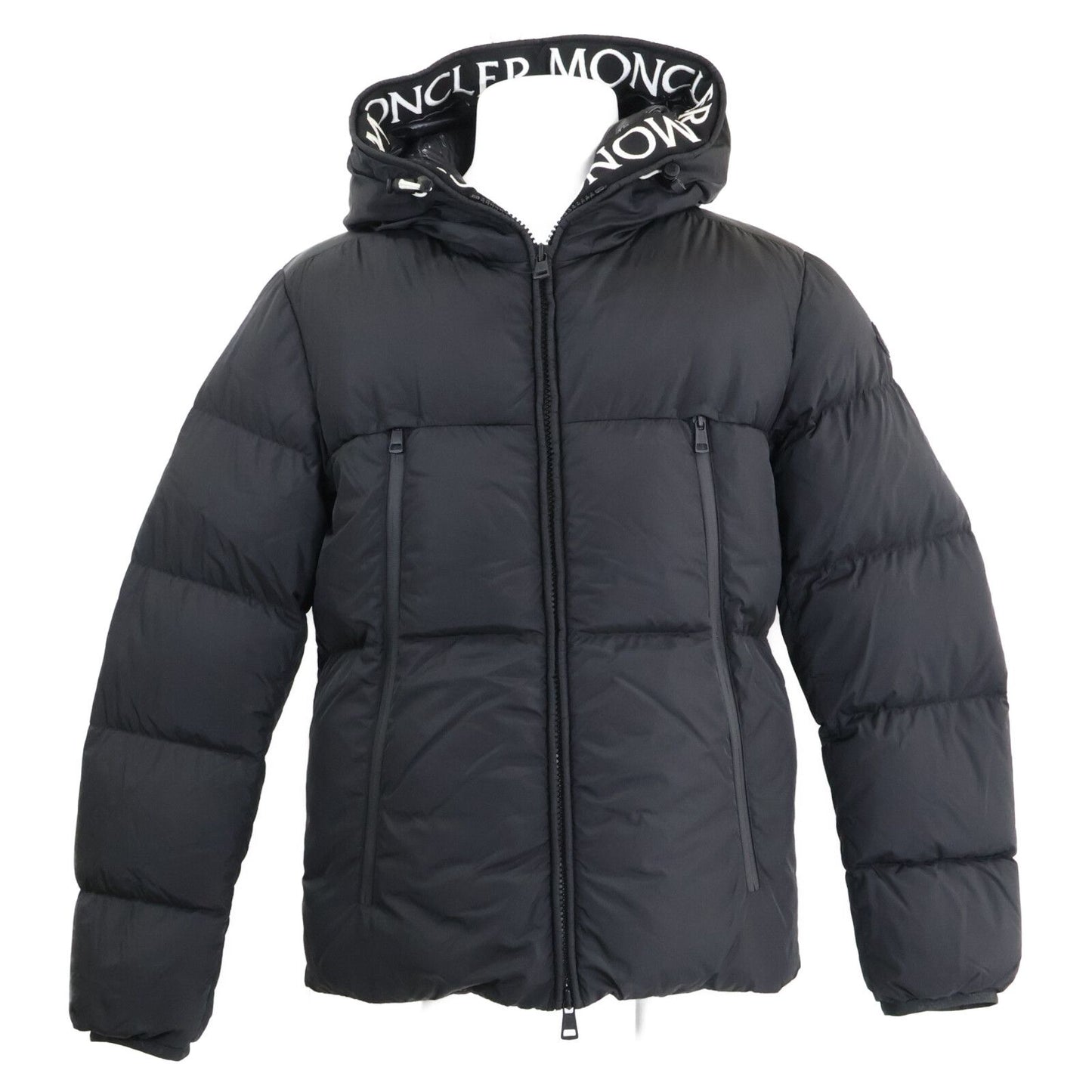 Moncler Montcla Inside Logo Embroidered Grosgrain Tape Hoodie Down