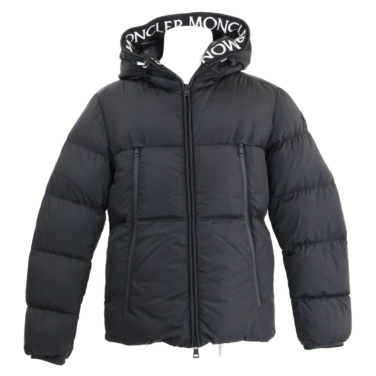 Moncler Montcla Inside Logo Embroidered Grosgrain Tape Hoodie Down